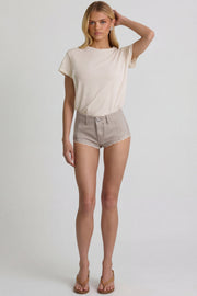 Oh Polly Shorts Lanori short jean écru dentelle