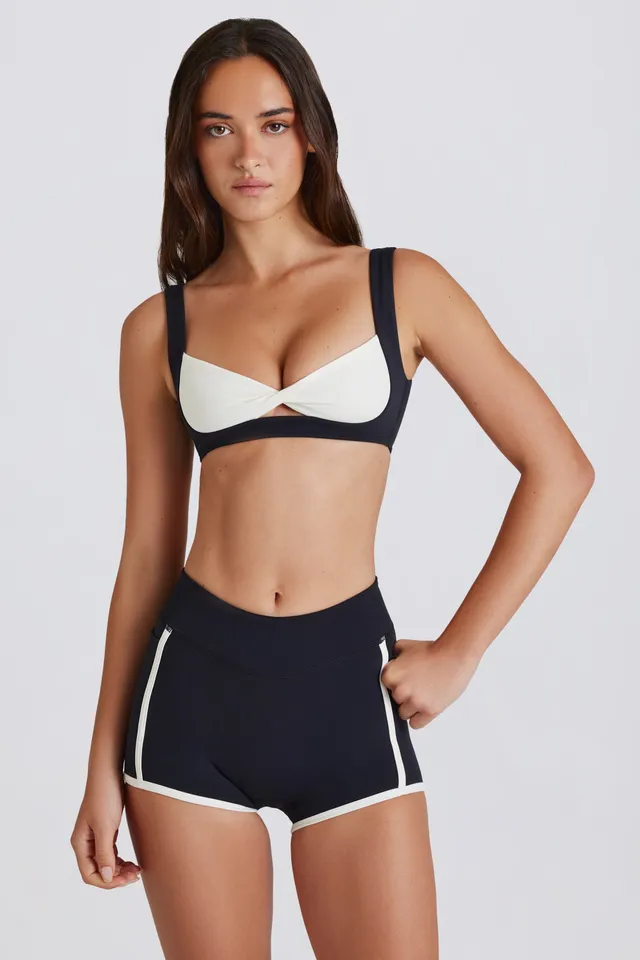 Oh Polly Bo+Tee BT1659 mini short sport noir contraste