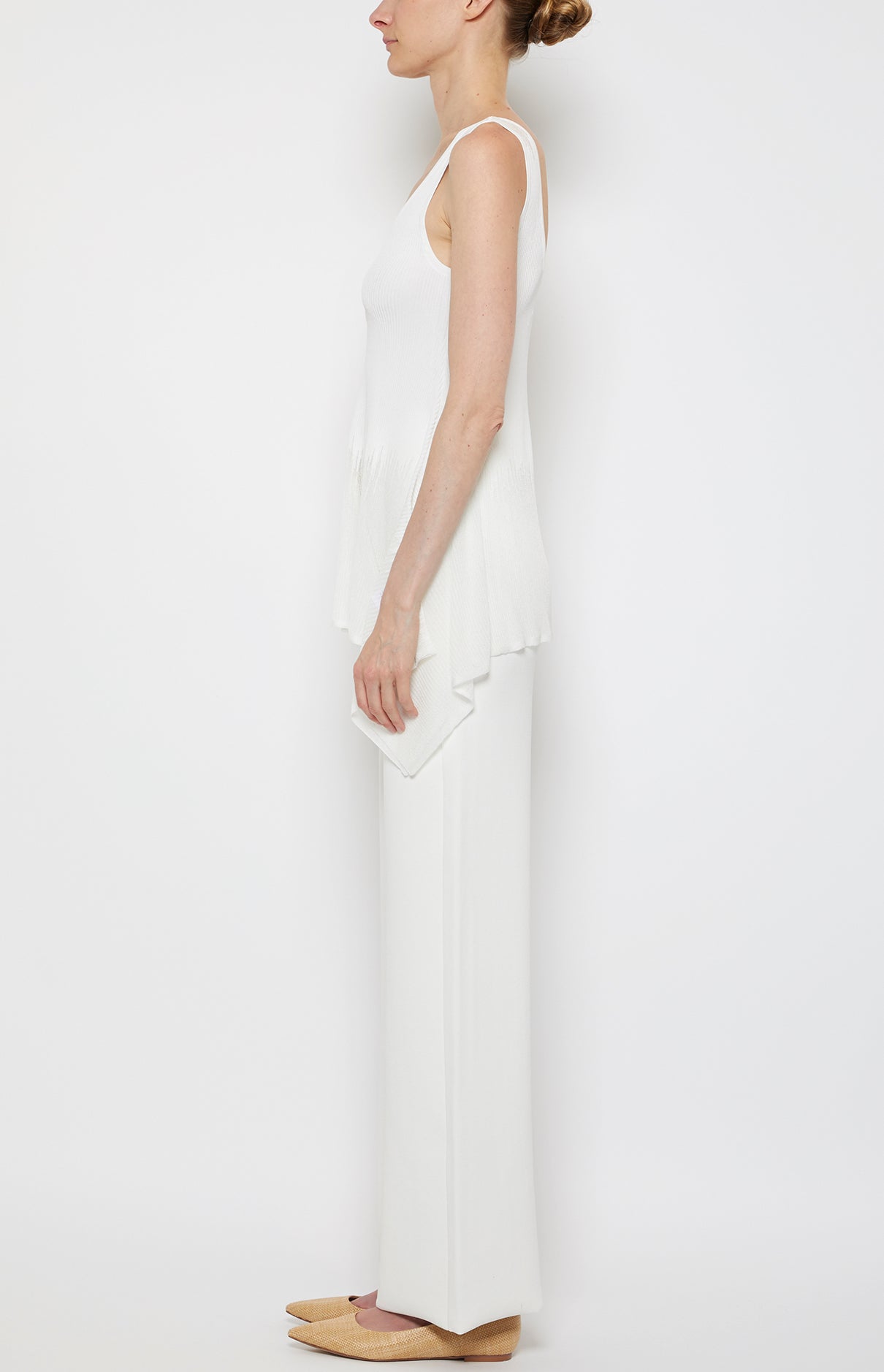 Prabal Gurung Peplum Shell débardeur ivoire viscose XS à XL