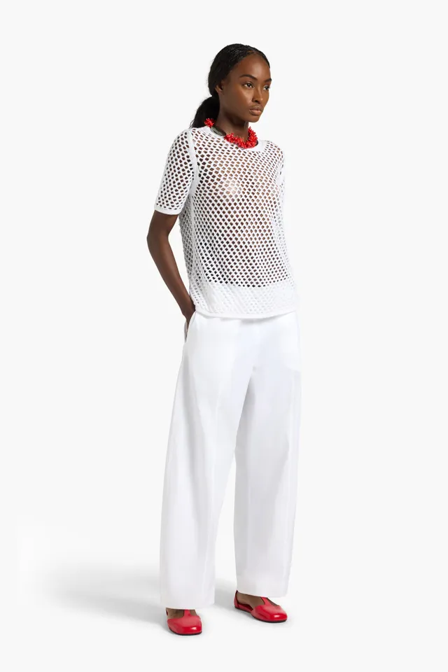 Liviana Conti Joseph pantalon balloon blanc popline stretch