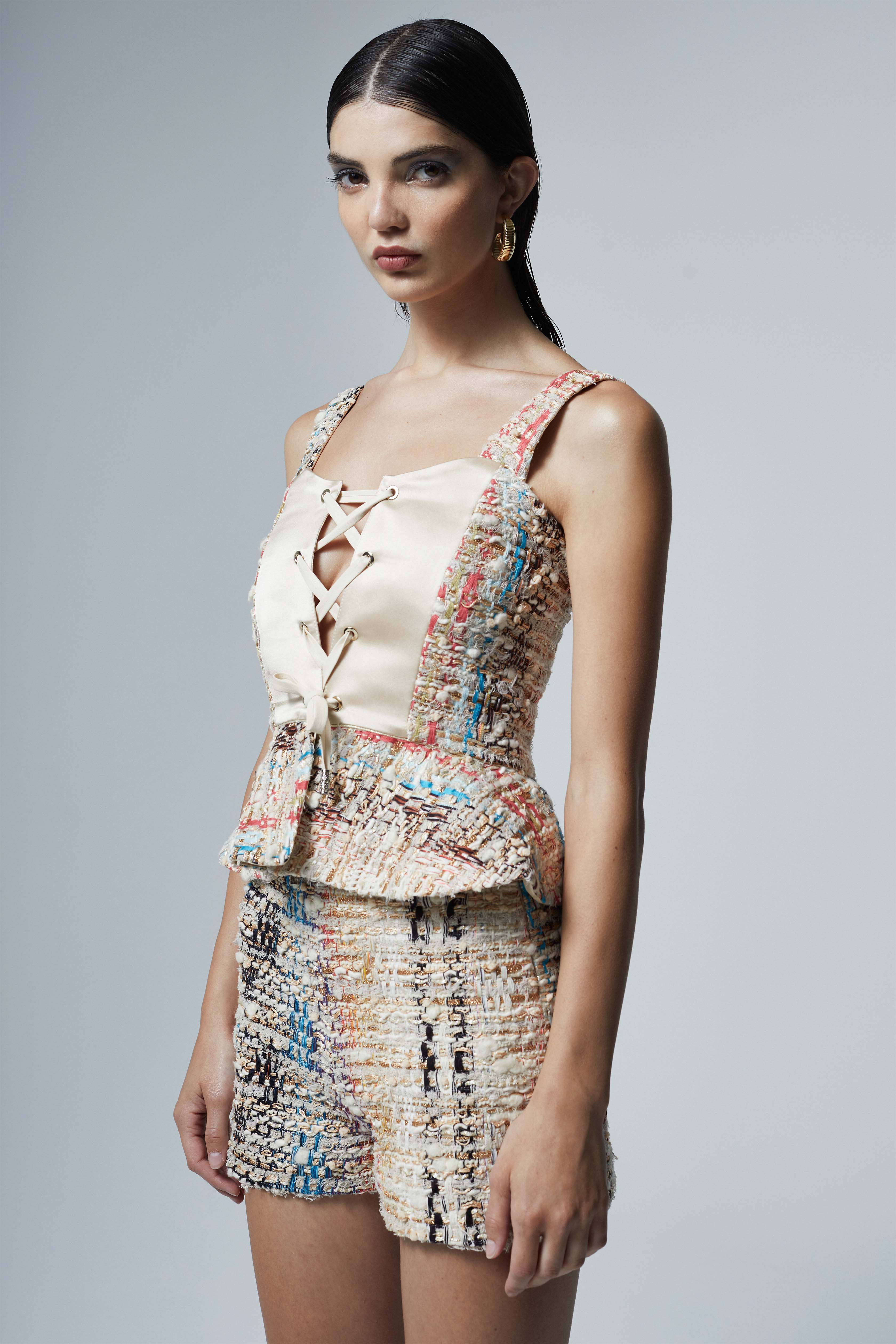The Ethiquette Bustiers Margaux Corset Miro bustier tweed