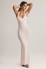Oh Polly Hallie Maxi Robe Imprimé Rayé Modal Dos Nu