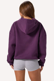 Oh Polly Knitwear Hoodie BT02578 sweat à capuche prune oversize