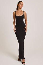 Oh Polly Soreia robe maxi noire modal moulante