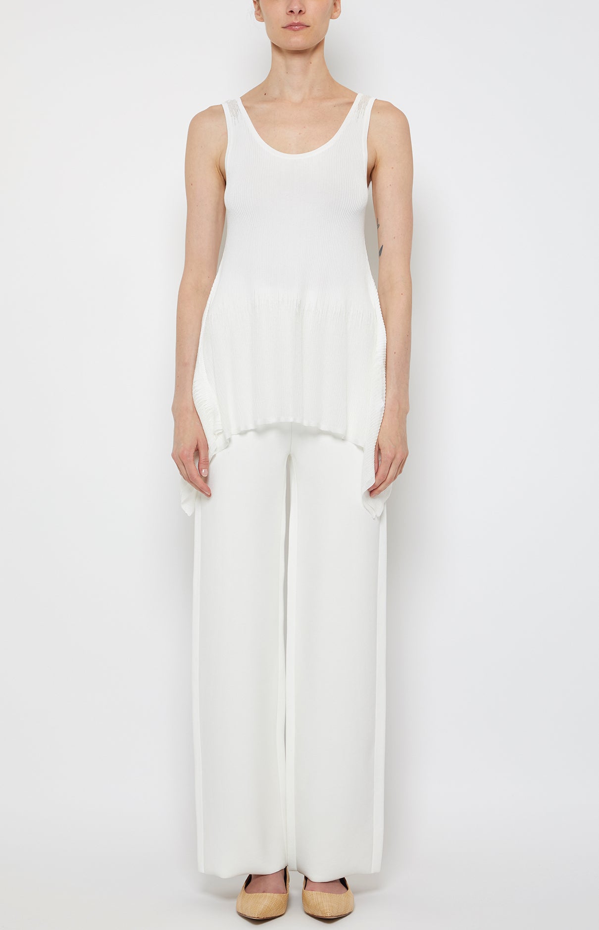Prabal Gurung Peplum Shell débardeur ivoire viscose XS à XL