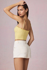 Oh Polly Beata Short jean 13824D écru taille haute