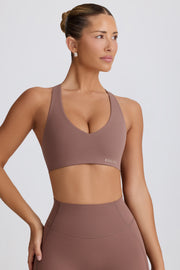 Oh Polly Bo+Tee brassière sport mocha maintien léger