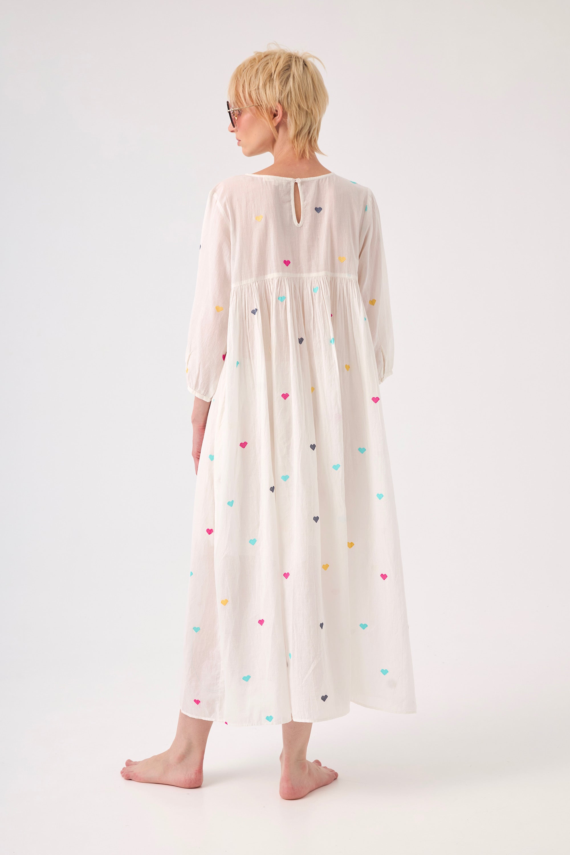 Chicosoleil Karlita robe longue off white coton