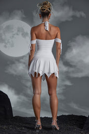 Oh Polly Elvyra robe mini licou blanche à lacets
