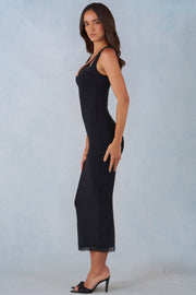 Oh Polly Sorelle robe midi noire dentelle modal
