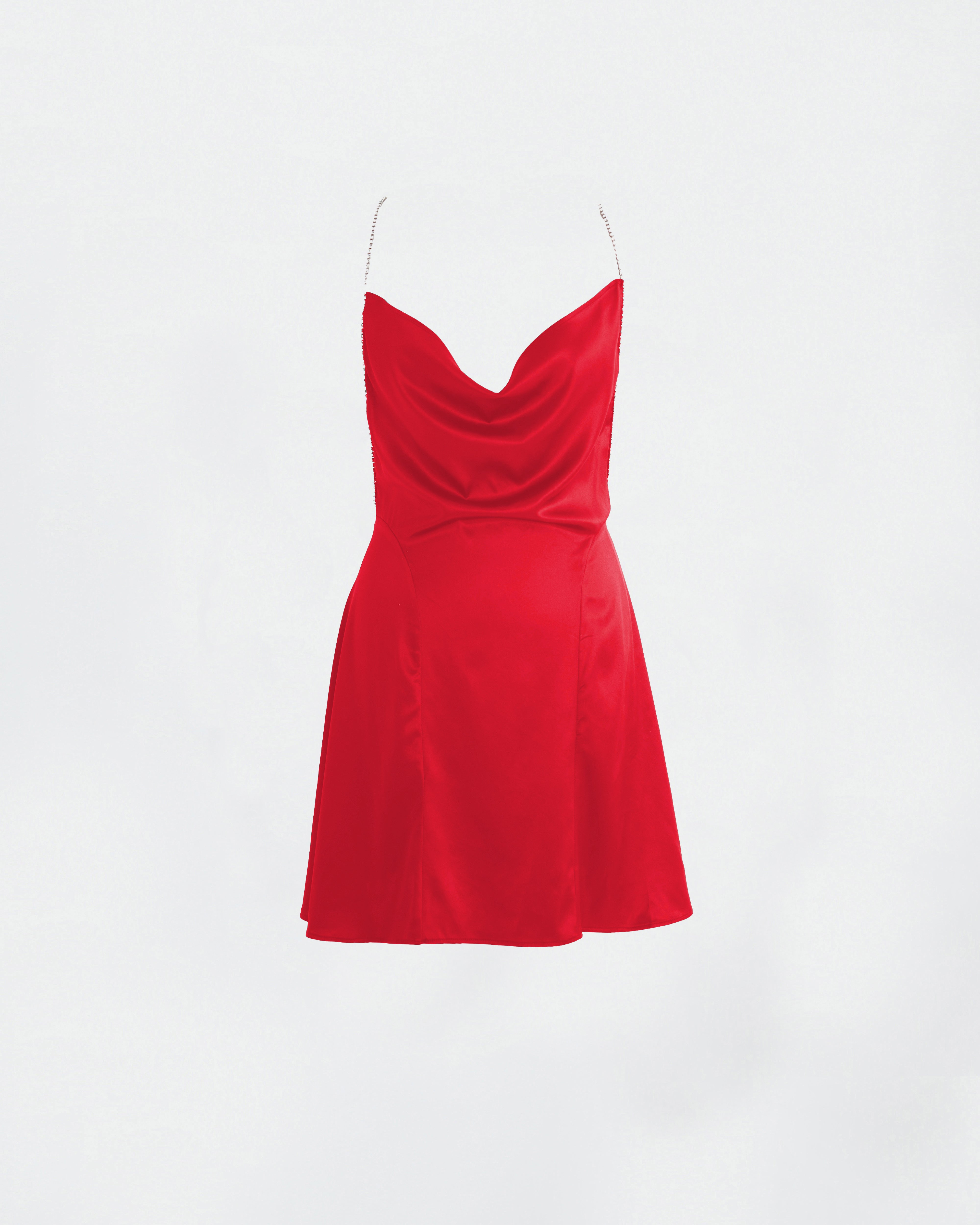 The Ethiquette Robes Jenna Red Dress robe satin rouge