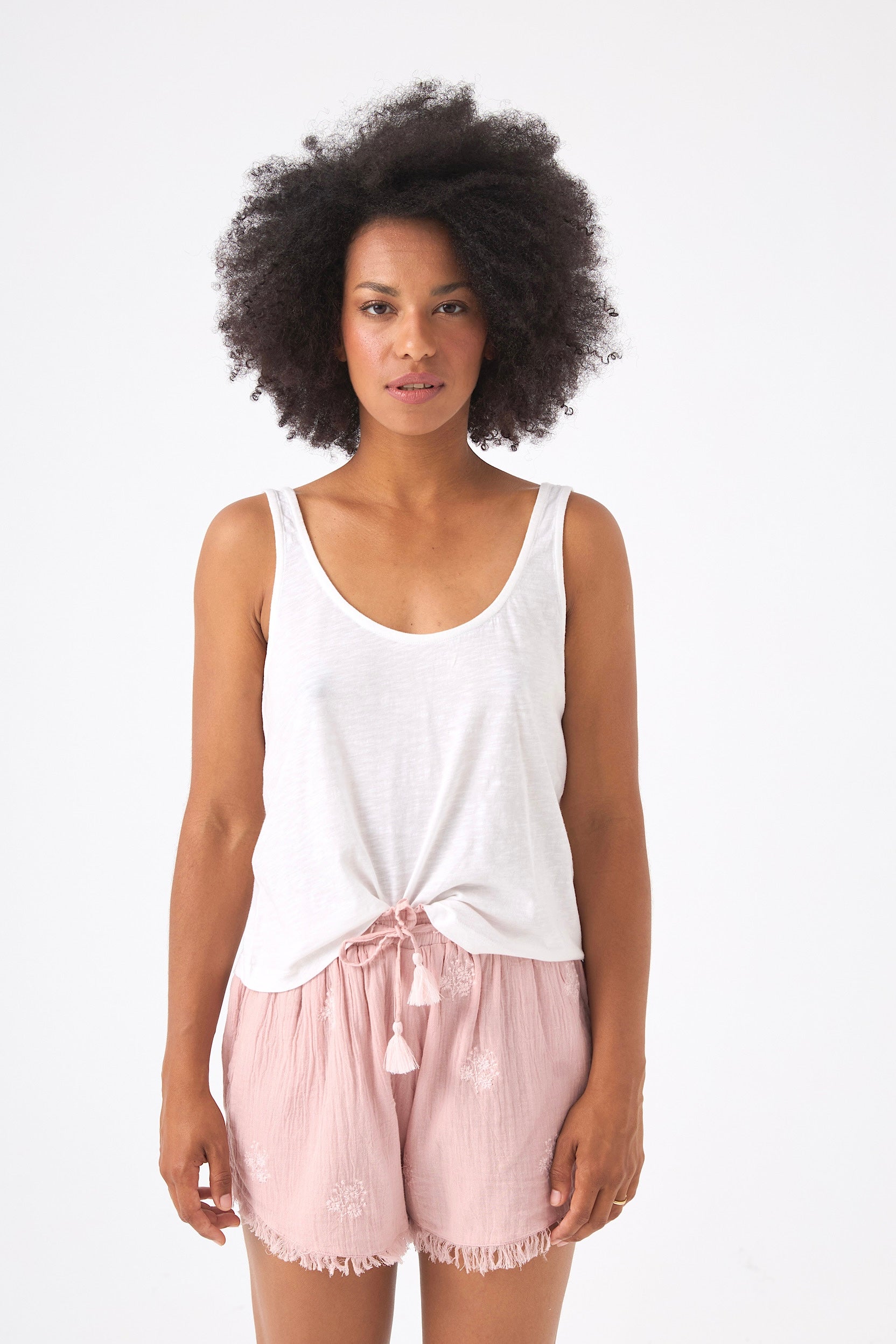 CHICOSOLEIL DAREN tee-shirt blanc coton sans manches