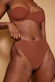 Oh Polly Intimates culotte taille haute chestnut mesh sans couture