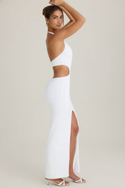 Oh Polly Calantha 10085 robe maxi blanche dos nu fente