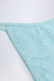 Oh Polly Swim Bosa bas de bikini bleu poudre taille haute