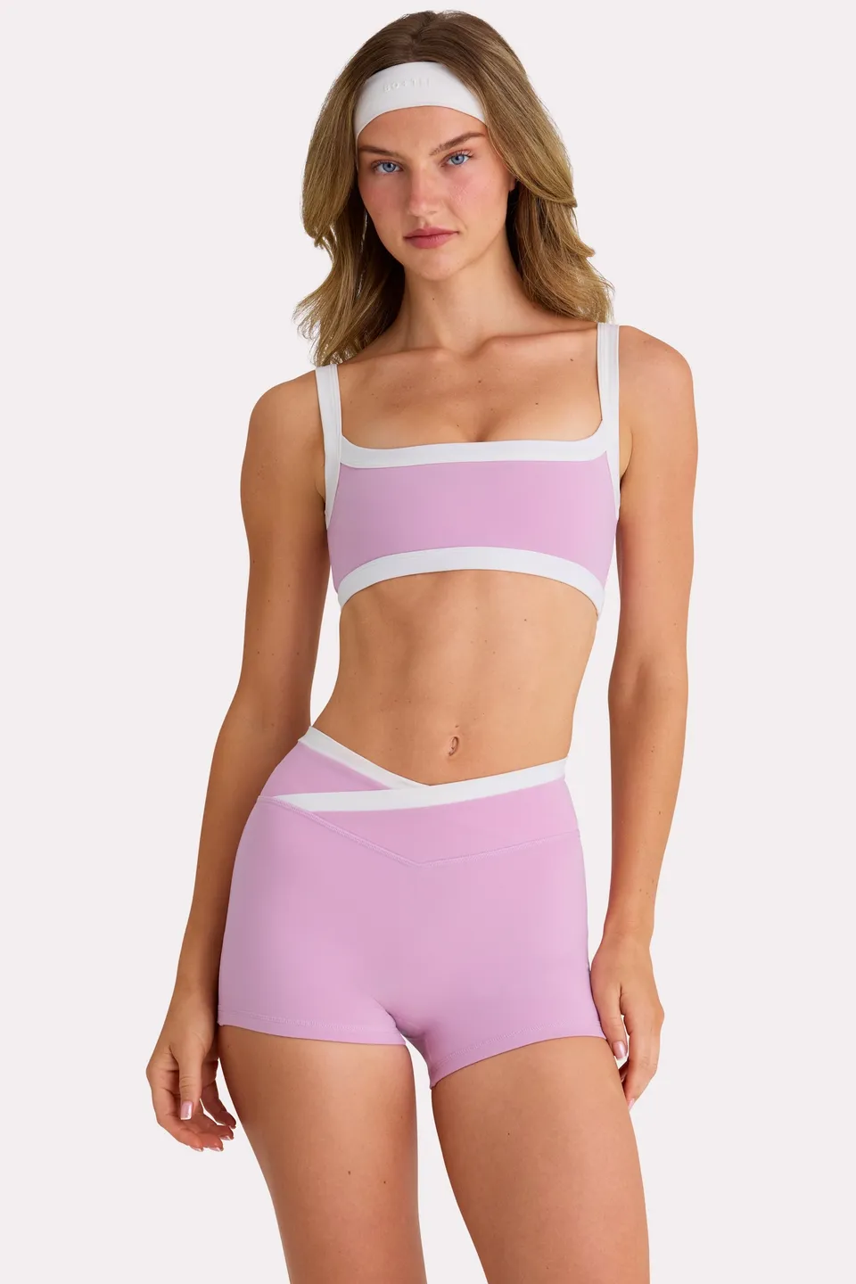 Bo+Tee Soft Active short sport rose sweet pink taille croisée