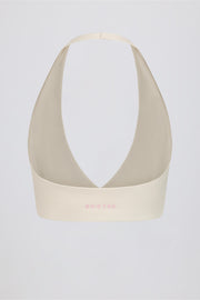 Bo+Tee brassiere sport vanille col V maintien leger
