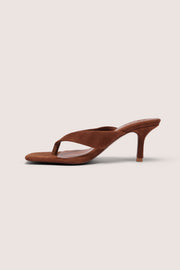 Oh Polly Xiana sandales tong talons marron cocoa 8 cm