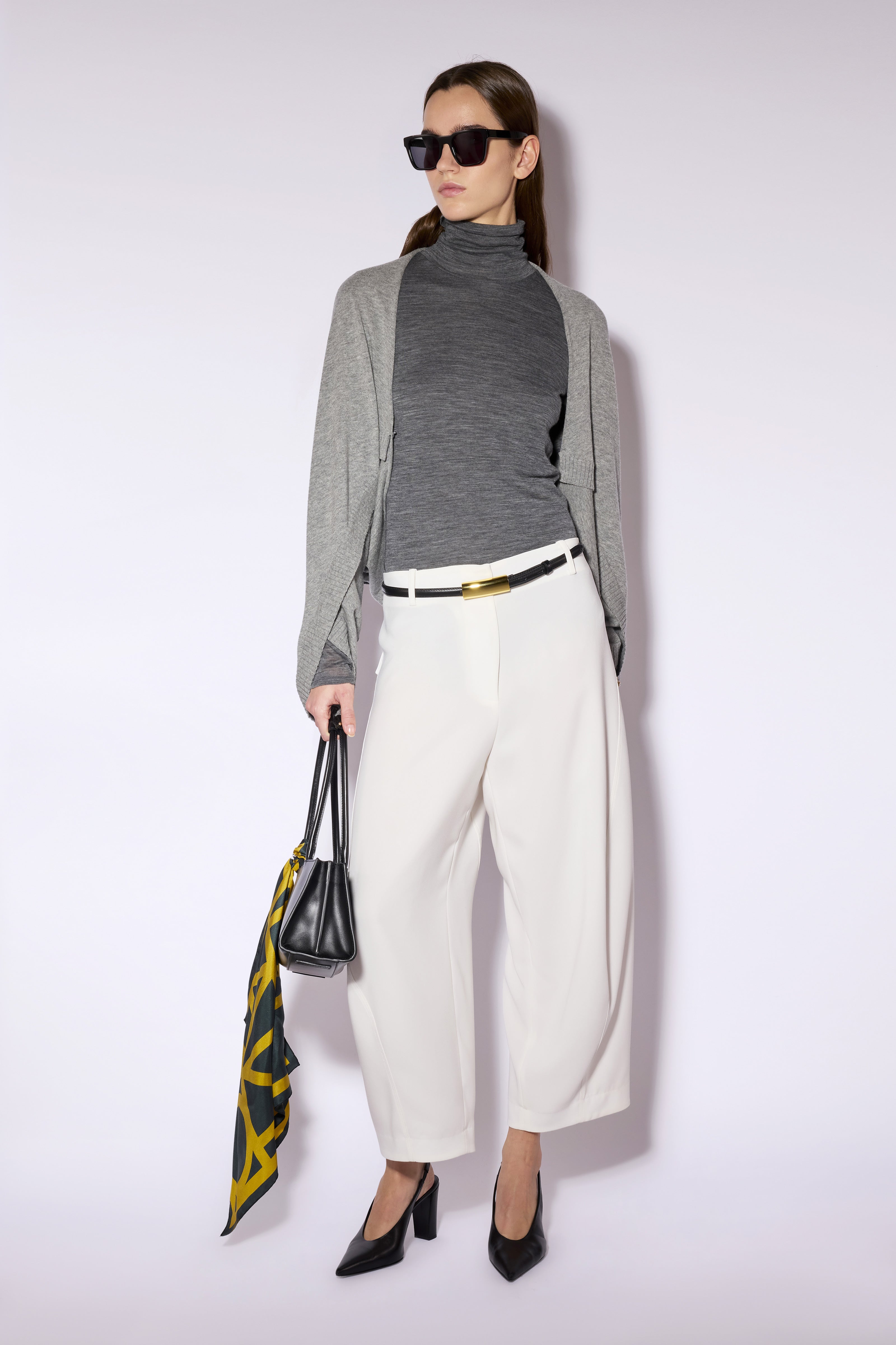 Liviana Conti Winona Cape Laine Gris Oversize TU