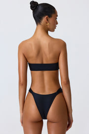 Oh Polly Swim bas bikini cheeky noir anneaux dorés