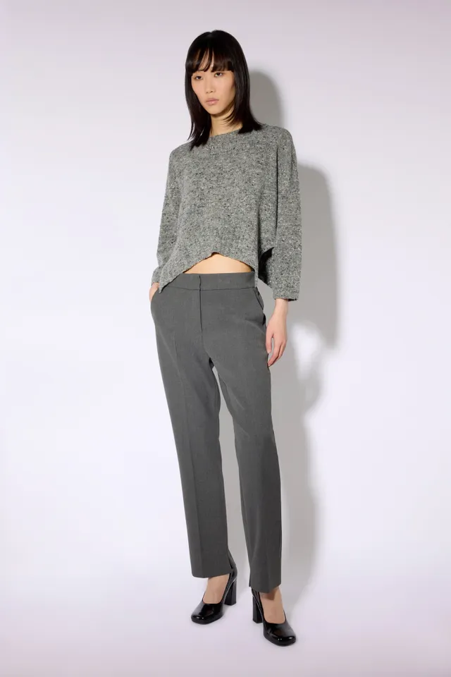 Liviana Conti Gemma pull gris chiné boutonné