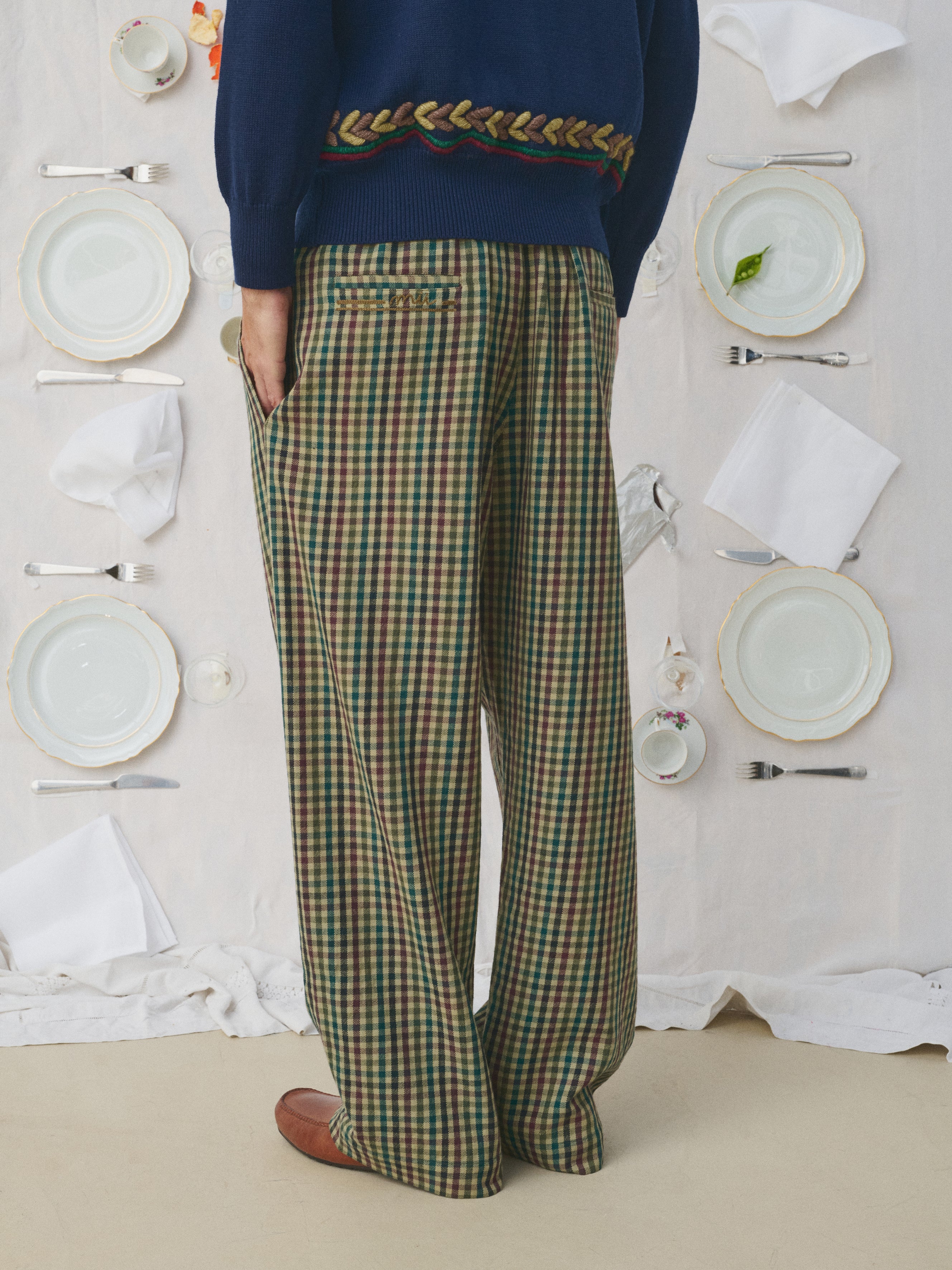 Mii à table Pantalon Deba La Vaisselle pantalon homme carreaux