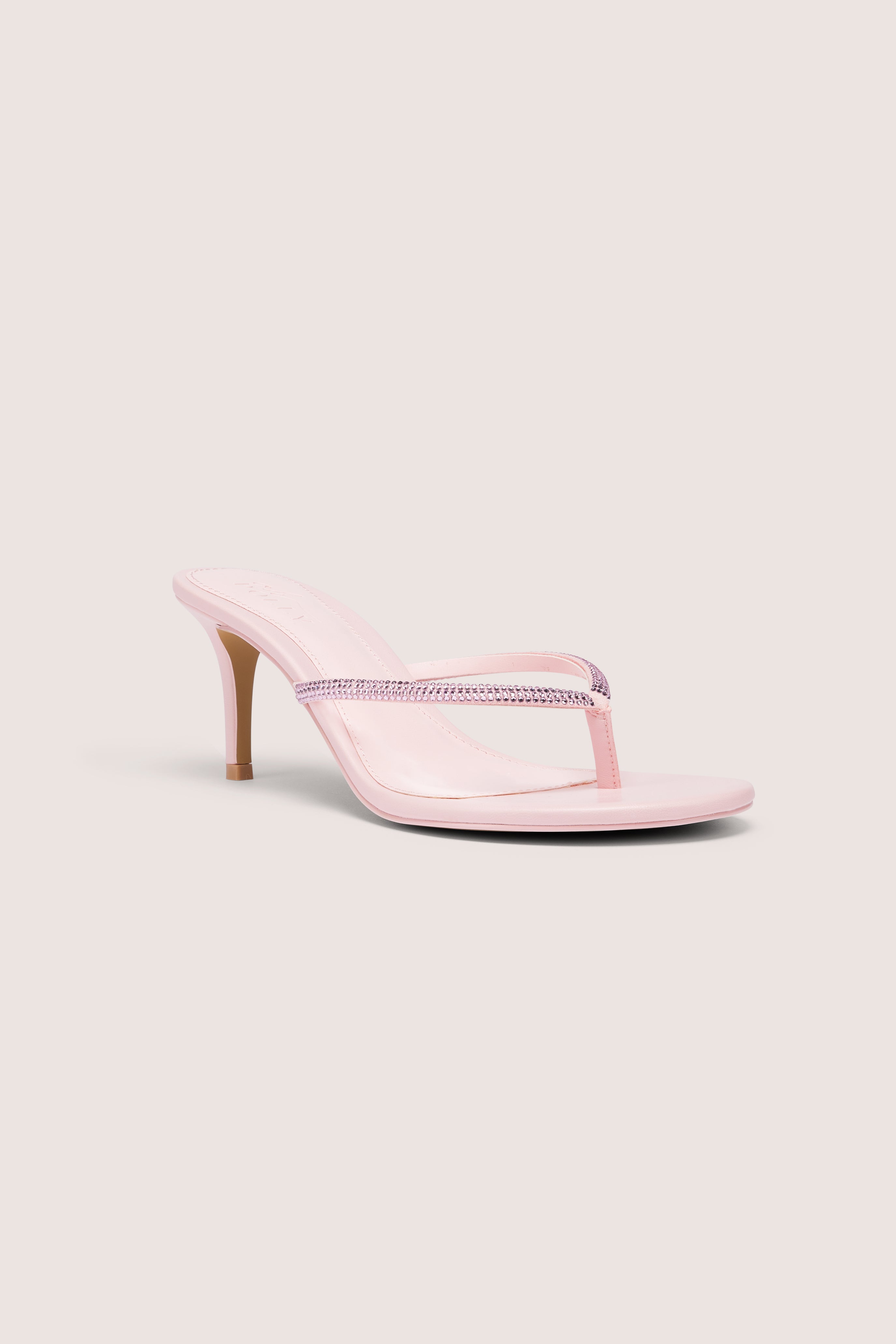 Oh Polly Coco Sandale Talon Rose Blush 8 cm strass