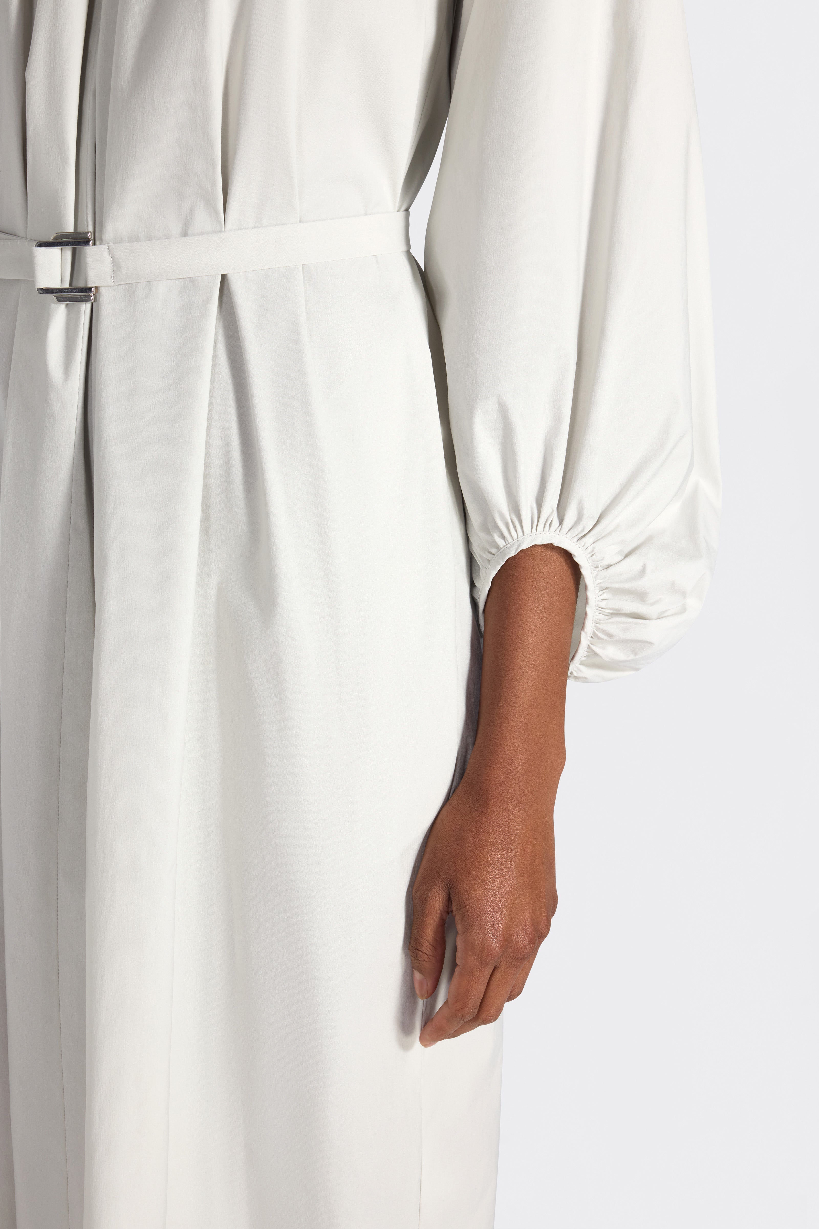 Liviana Conti Meadow robe midi popeline lune