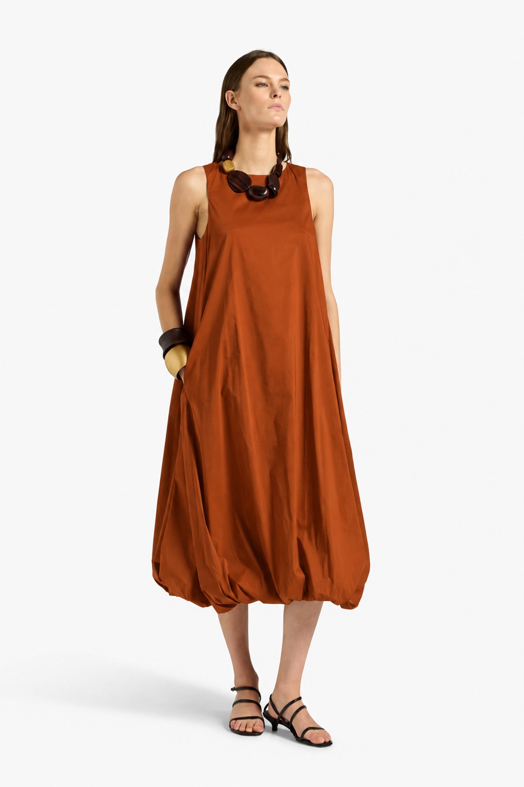 Liviana Conti Jeanne L6SK33 robe midi Terrarossa poches