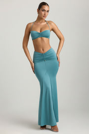 Oh Polly 8623 Giselle maxi jupe vert d'eau