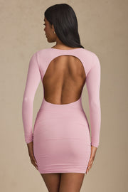 Oh Polly Dresses Mini Robe 14293 Rose Clair Dos Nu