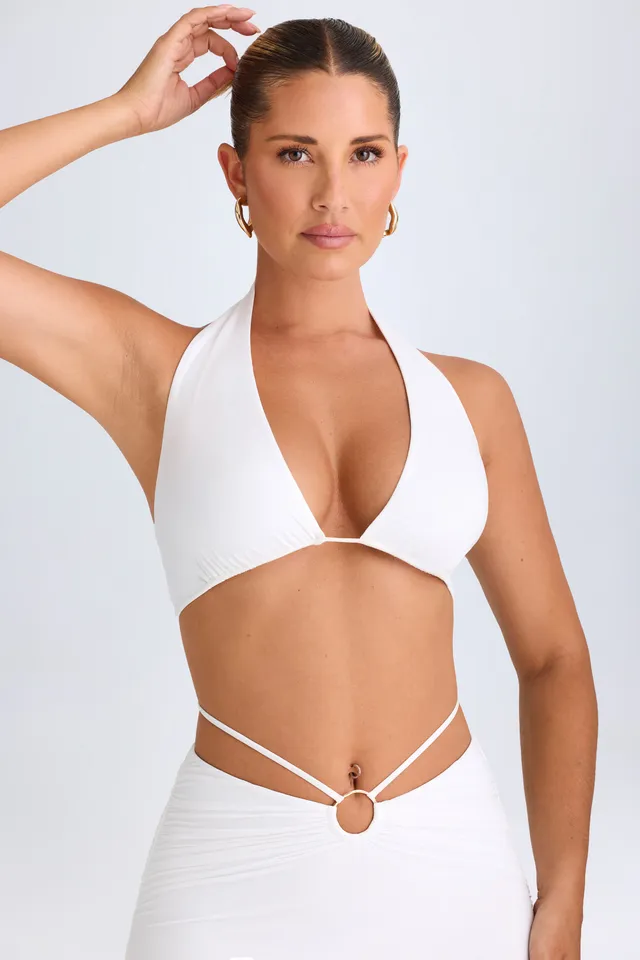 Oh Polly Tops Vella top crop blanc licou dos nu