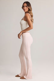 Oh Polly Bebe pantalon évasé rayé modal taille mi-haute