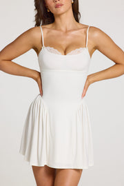 Oh Polly Delphine 16100 mini robe blanche modal dentelle