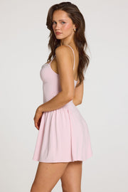 Oh Polly Delphine mini robe Baby Pink modal dentelle
