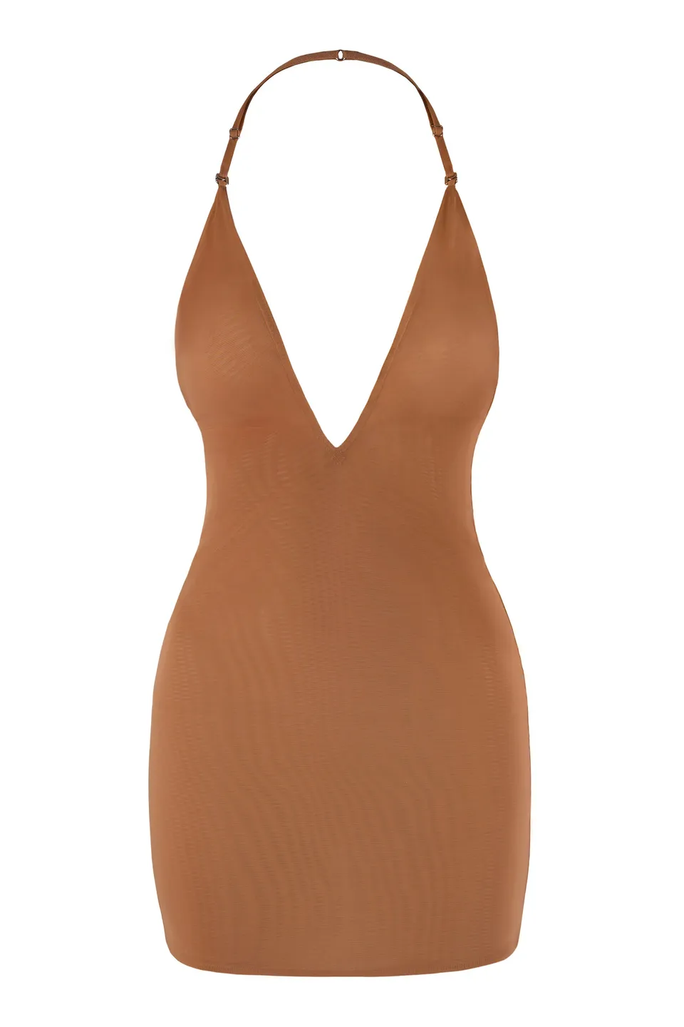Oh Polly mesh robe mini miel plongeante multiway