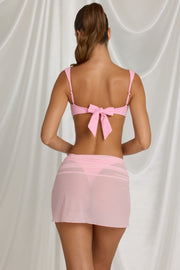 Oh Polly Swim Sarong paréo Candyfloss Pink mesh