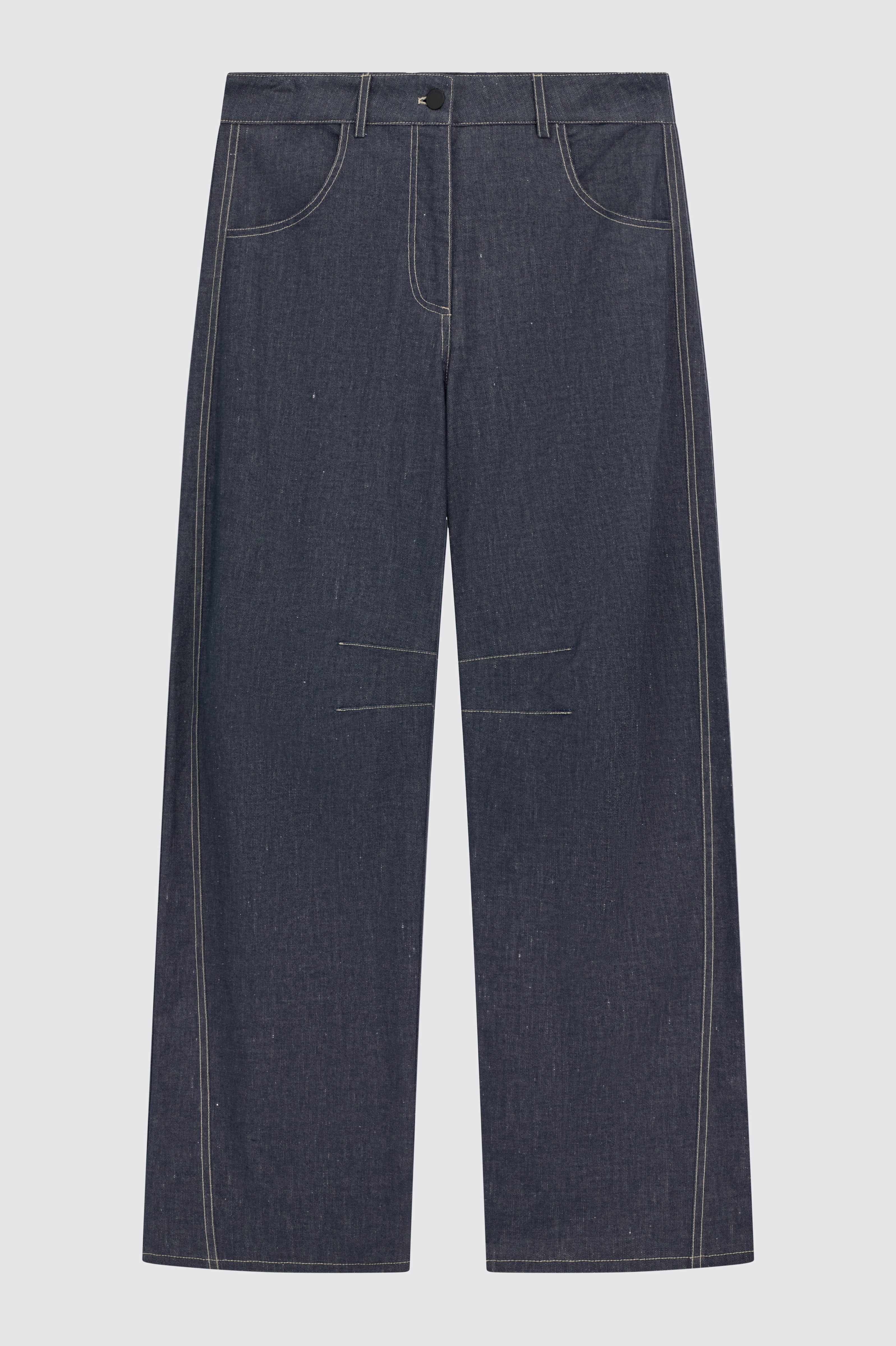 Liviana Conti Leon pantalon balloon blue denim chambray