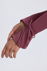 Oh Polly Elysia robe modal prune col carré midaxi