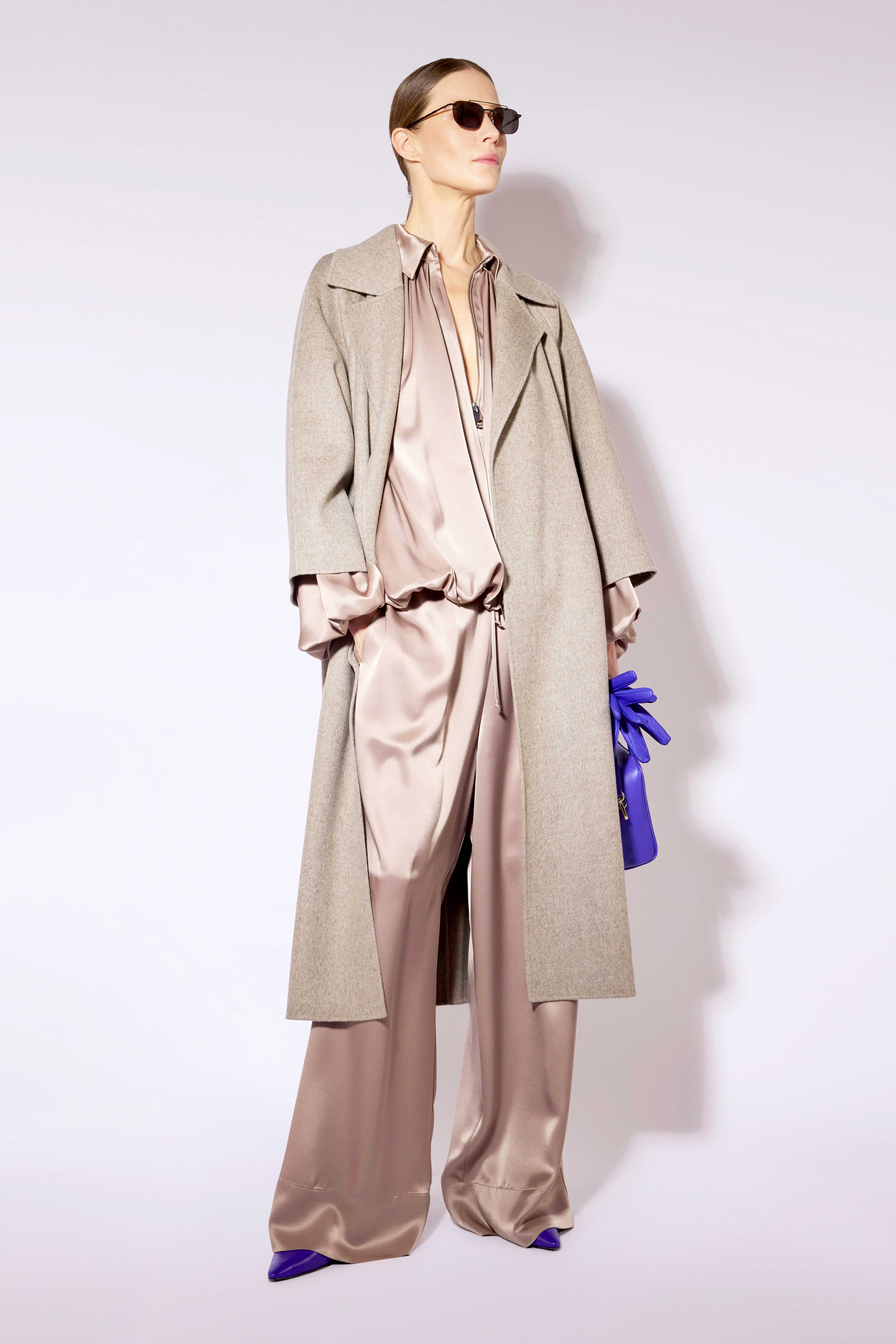 Liviana Conti Benjamin blouson bomber satin cappuccino 42