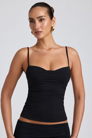 Oh Polly Esme 8482 débardeur noir froncé modal