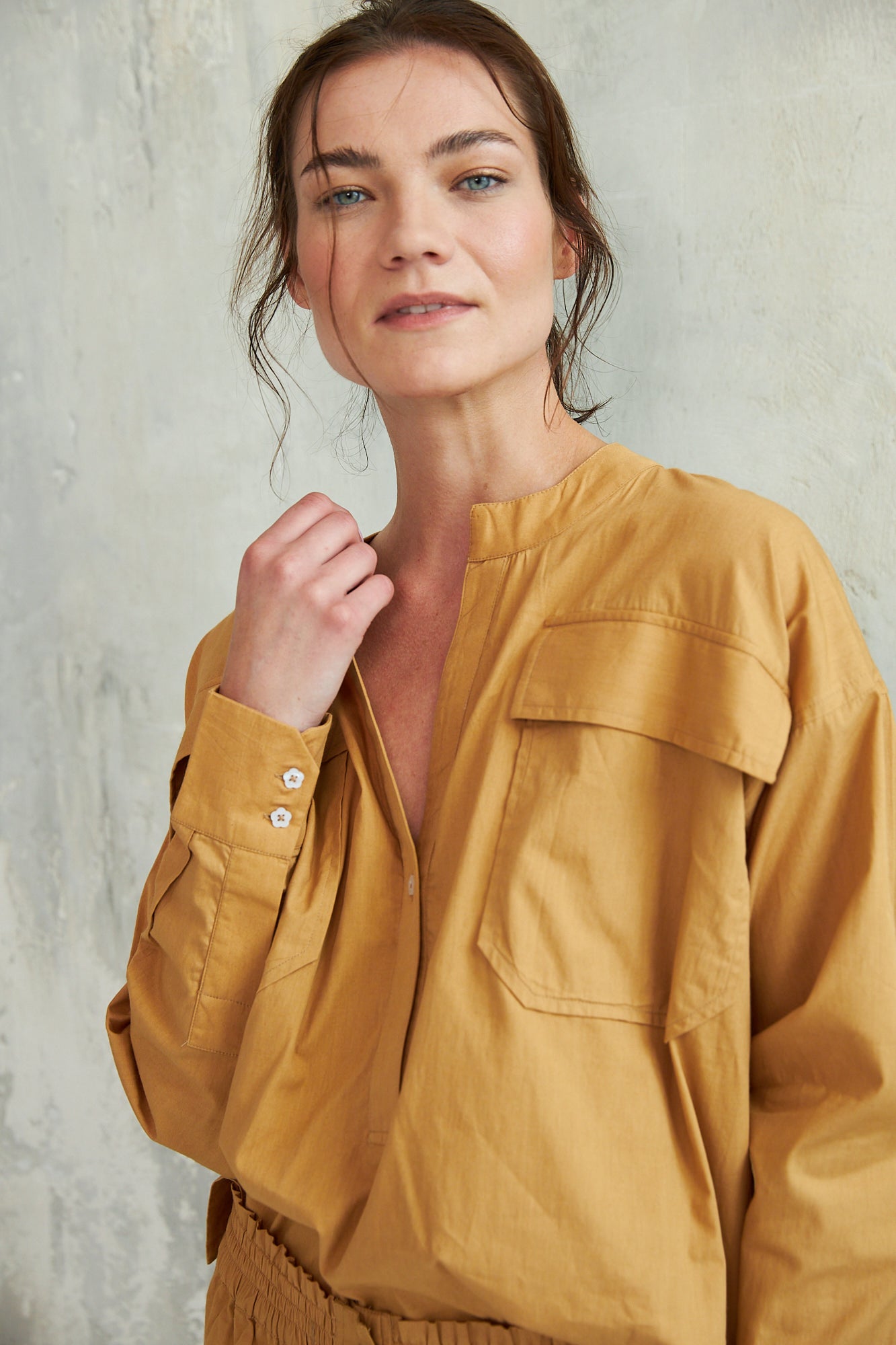 ChicoSoleil Bobby top coton ample beige shore