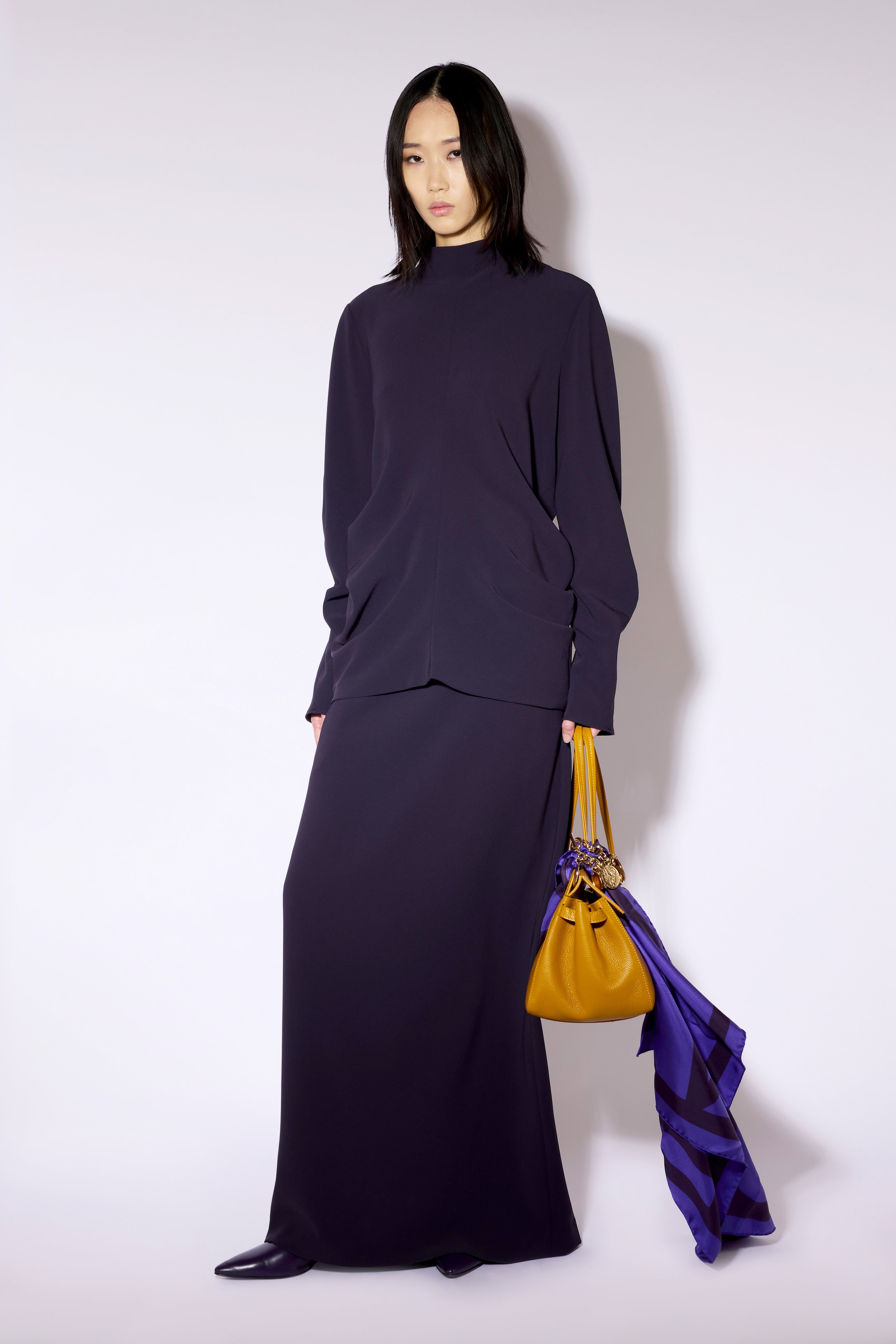 Liviana Conti Gonne Paige jupe longue noire taille haute