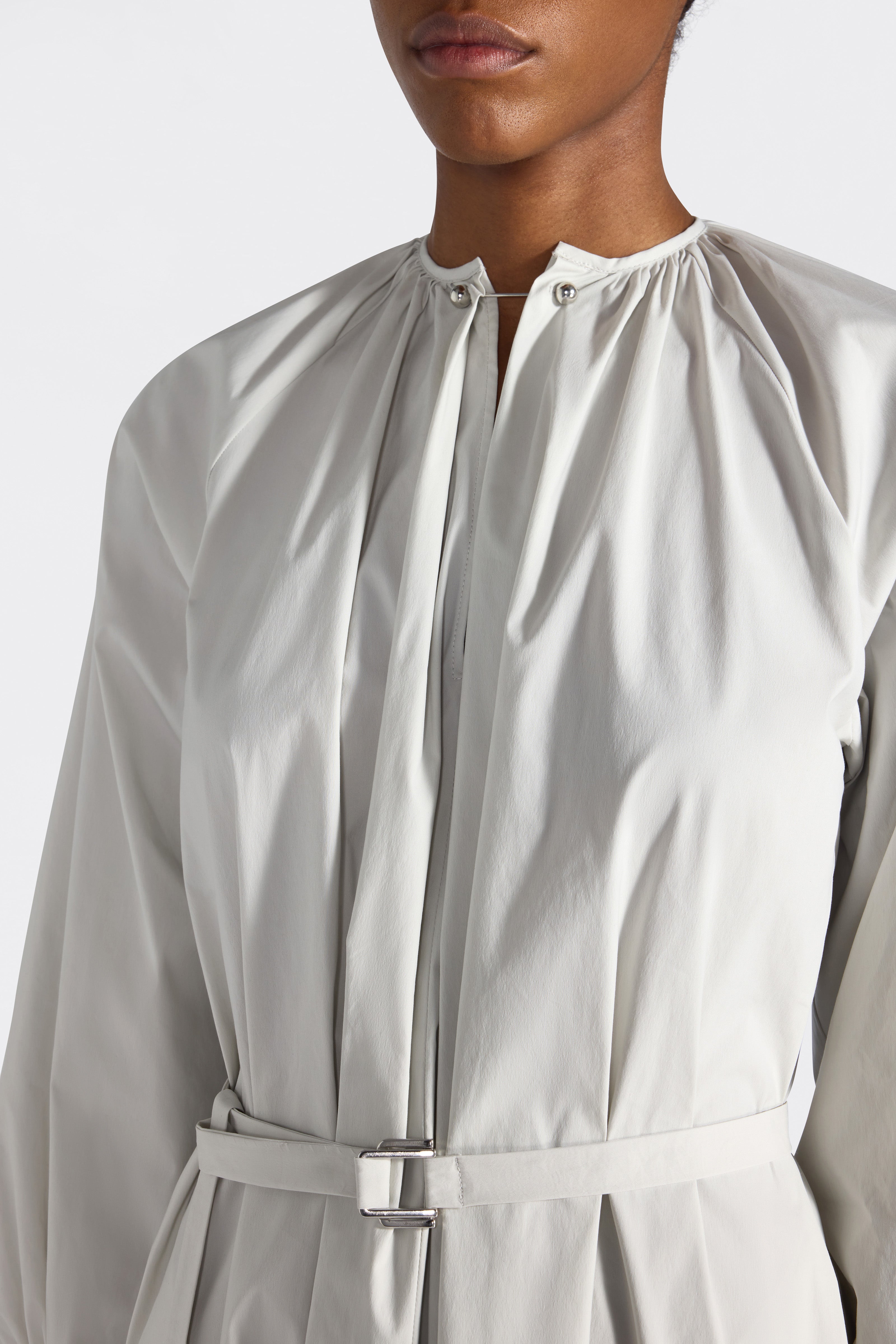 Liviana Conti Meadow robe midi popeline lune