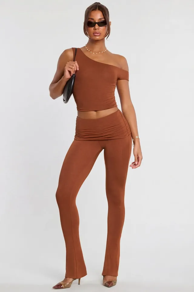 Oh Polly Trousers Mid Rise pantalon chestnut brown