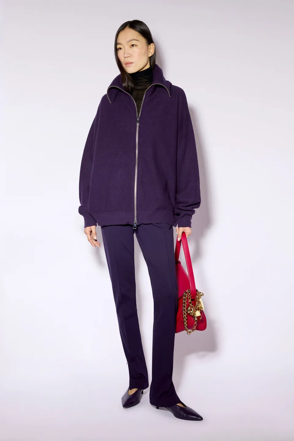 Liviana Conti Maglieria Fulton cardigan laine MIRTILLO