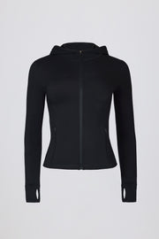Bo+Tee BT1029 veste sport capuche noir sculptante