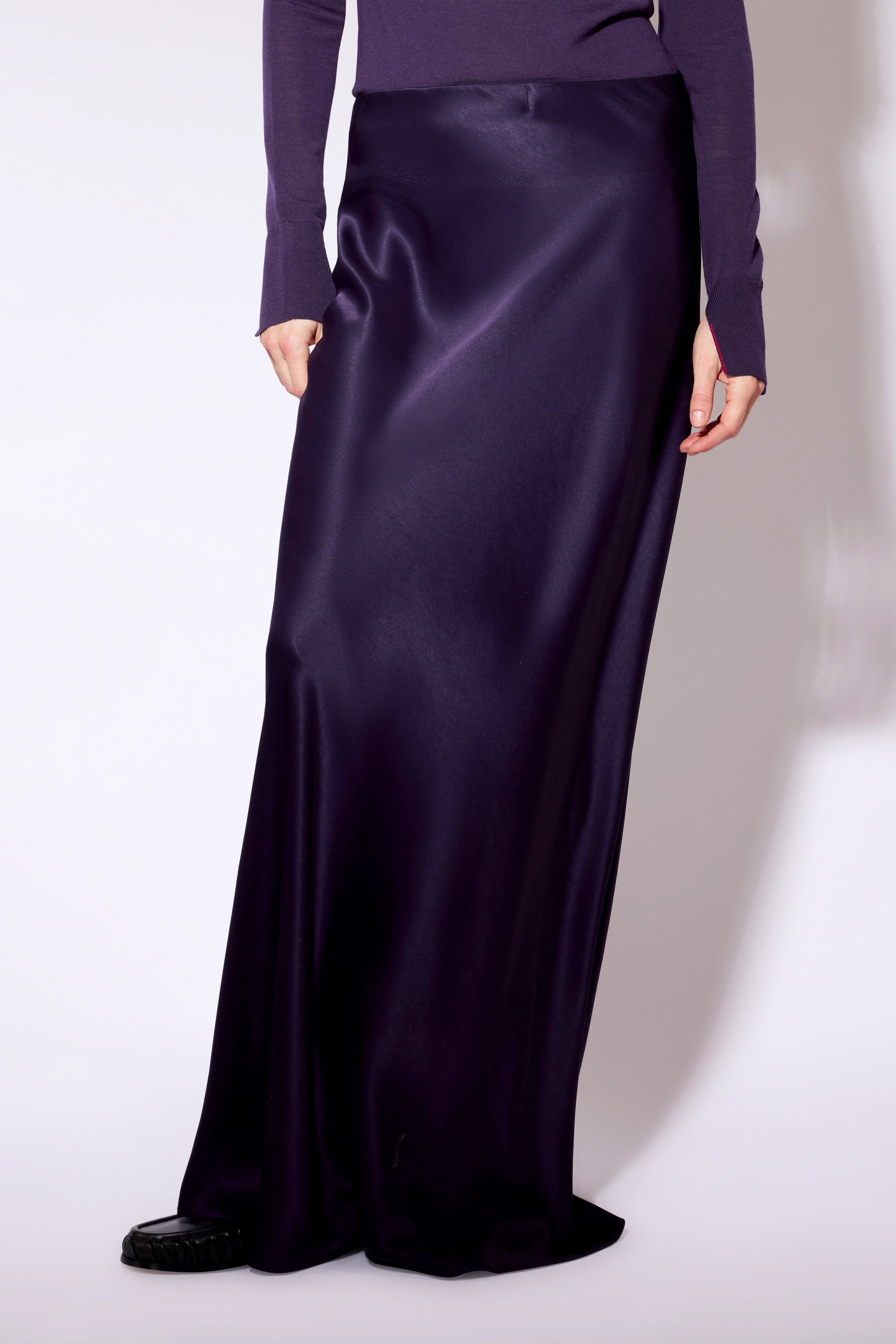 Liviana Conti Remie jupe longue satin poudre 40
