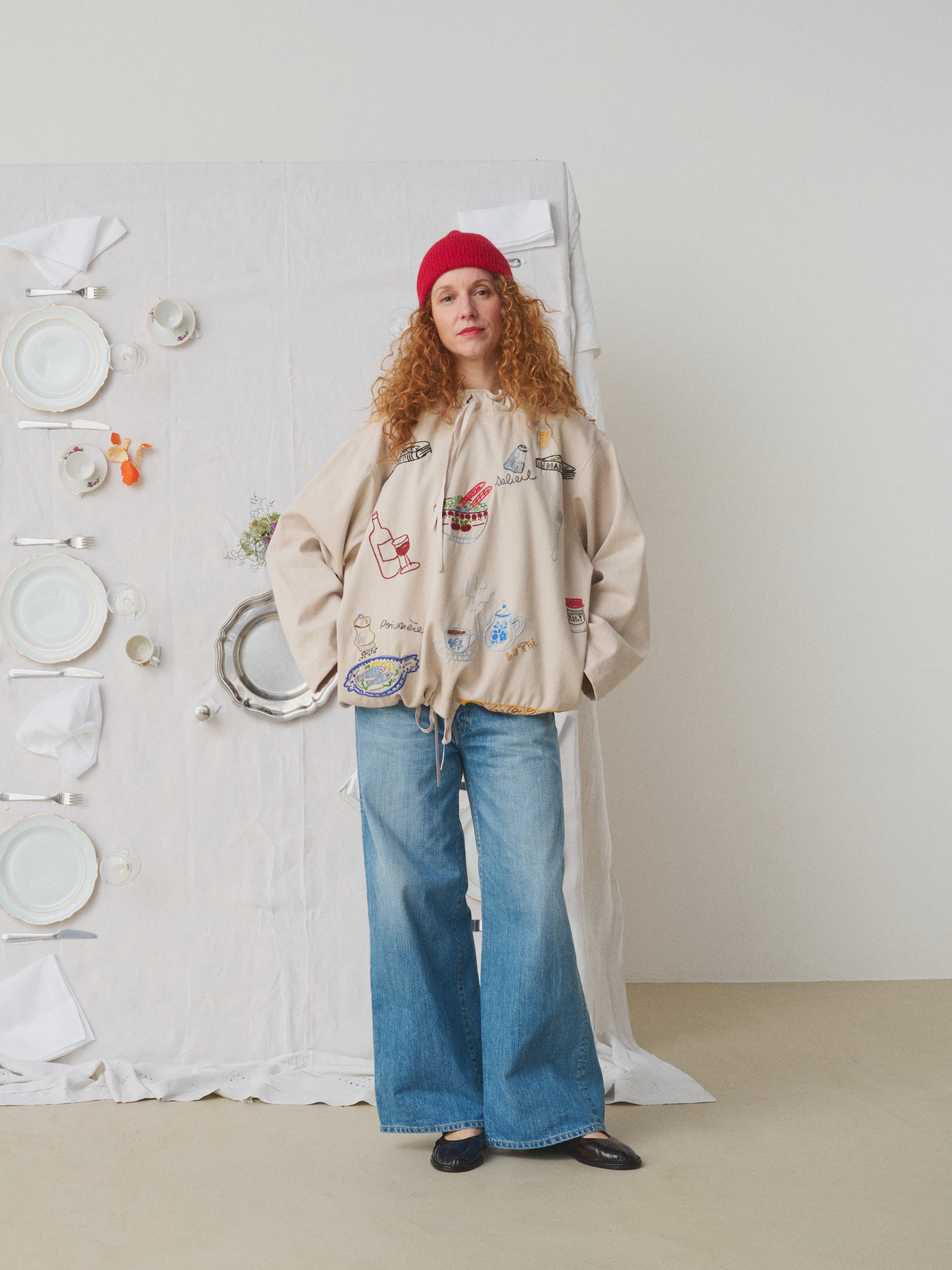 Mii à table Sweatshirt Swan sweat femme brodé XS à L