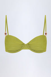 Oh Polly Bruny Haut Bikini Olive Armaturé Balconnet